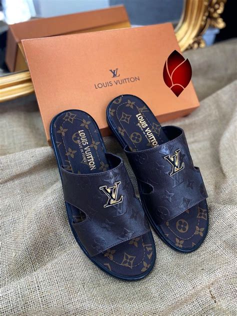 lv slippers heren|men's designer slippers.